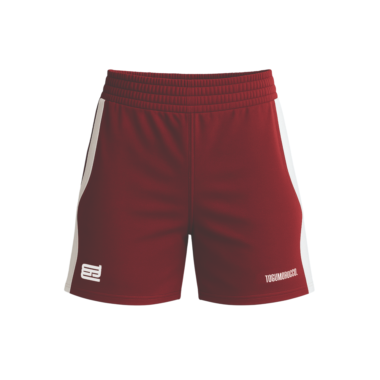 Burgundy Blockside Shorts