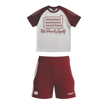 Conjunto raglan granate