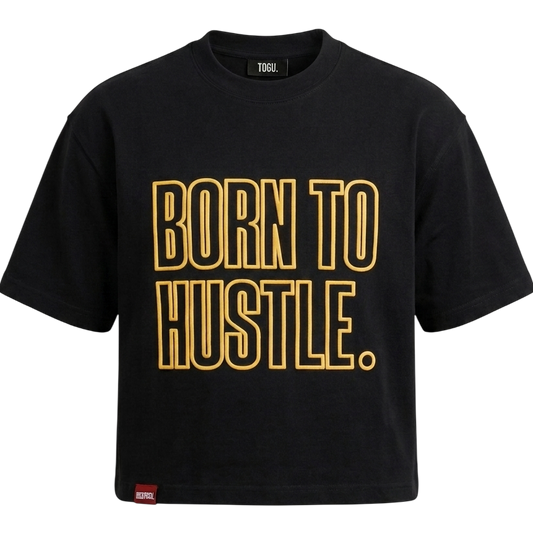 born to hustle yellow t-shirt
