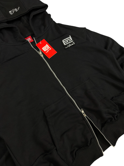 Essential black zip up