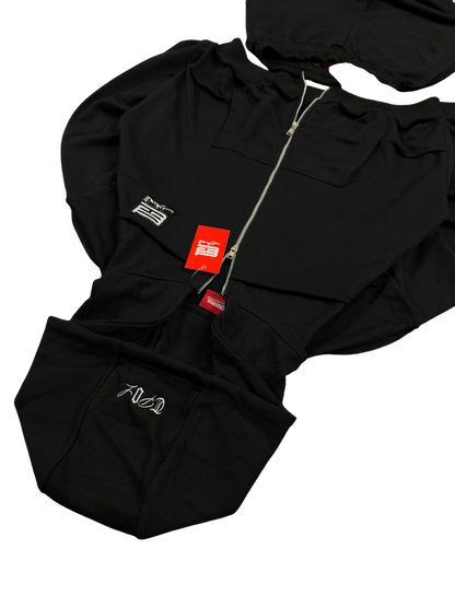 Essential black zip up