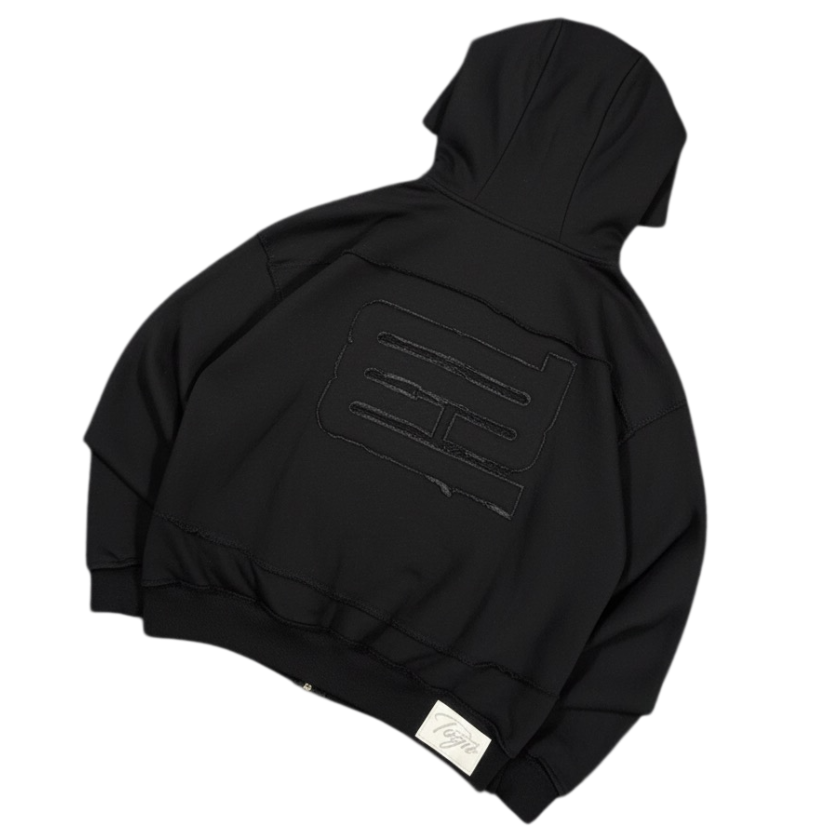 Essential black zip up