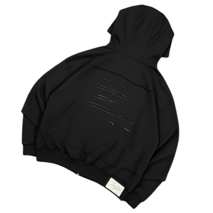 Essential black zip up