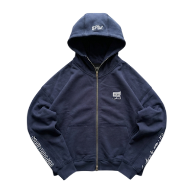 essential navy zipup