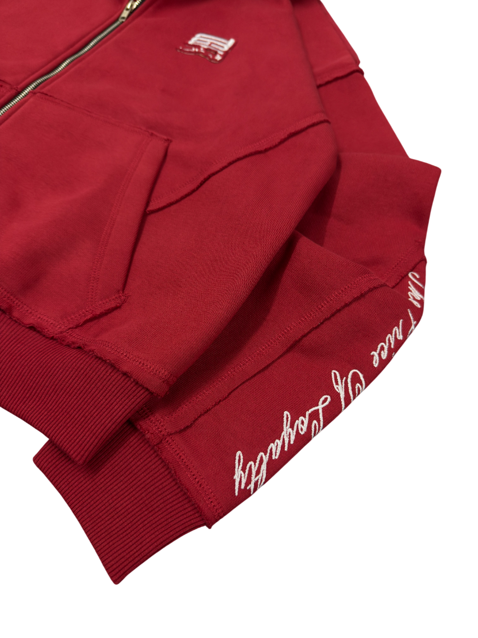 essential red zipup