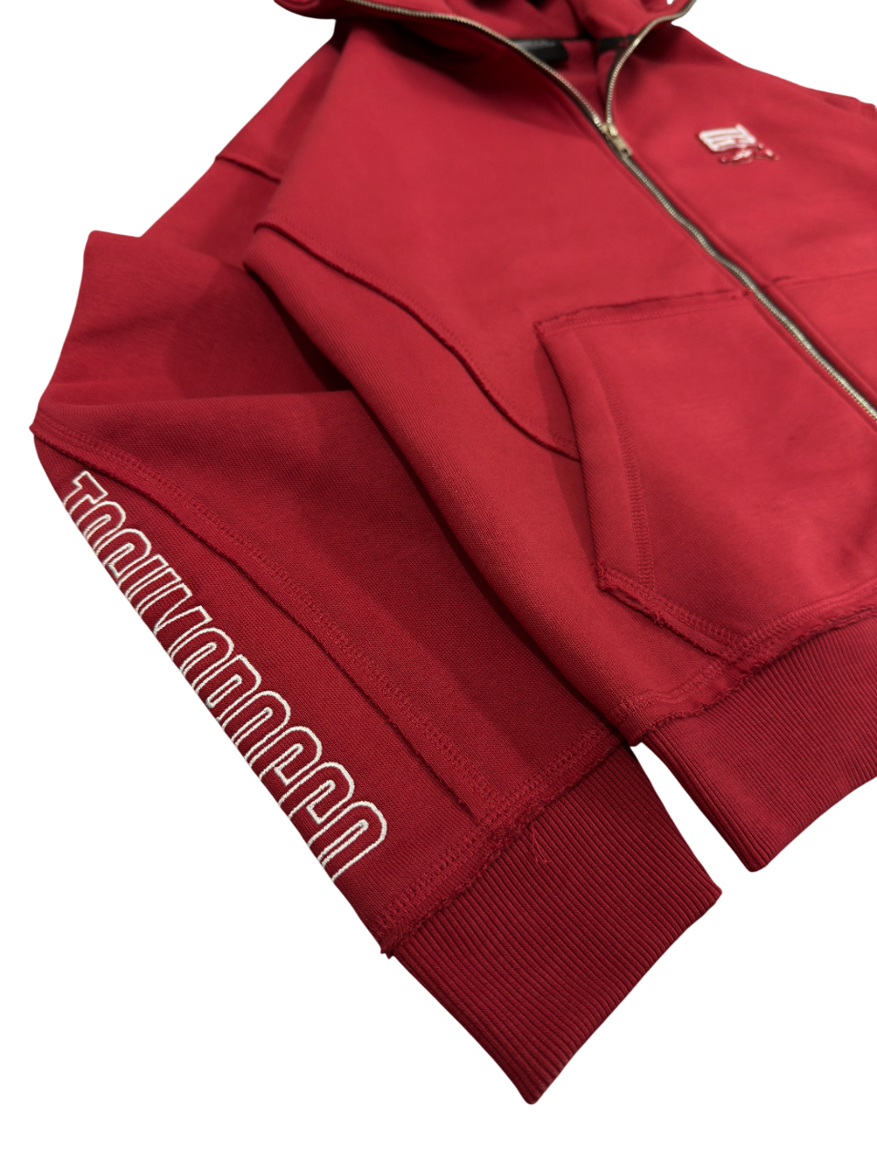 essential red zipup
