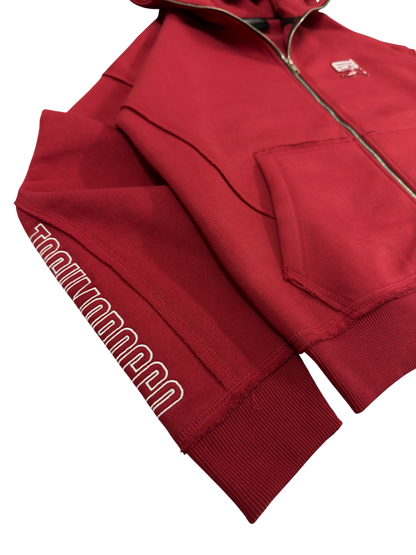 essential red zipup