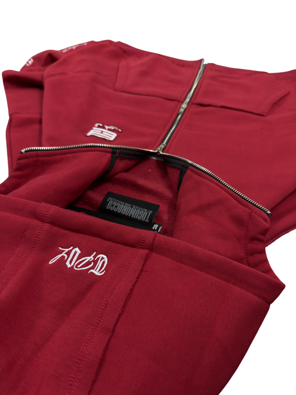 essential red zipup