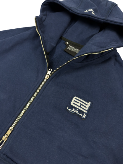 essential navy zipup