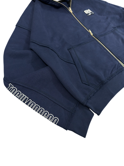 essential navy zipup