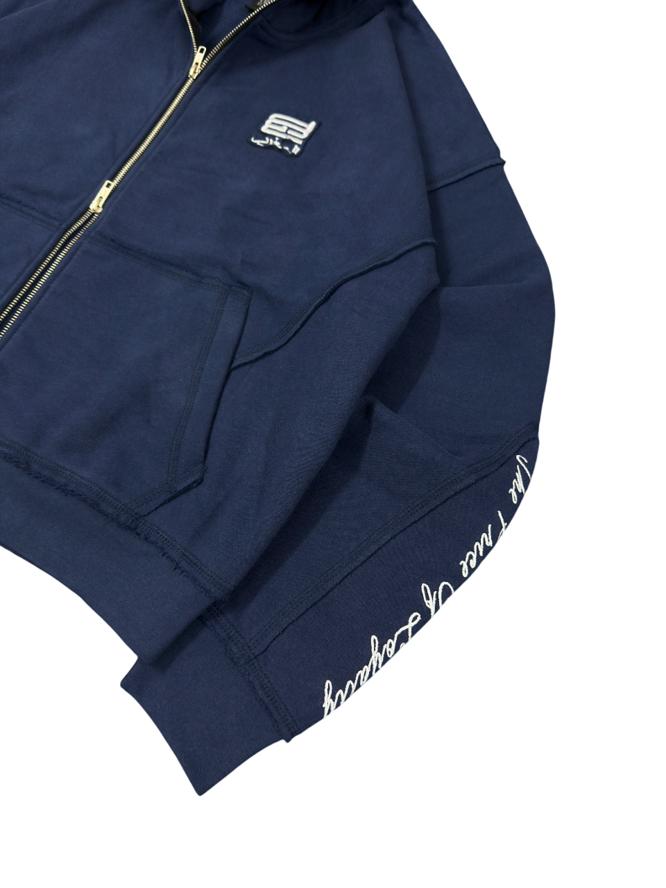 essential navy zipup
