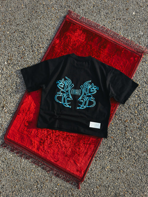 BORN TO HUSTLE BABY BLUE TEE