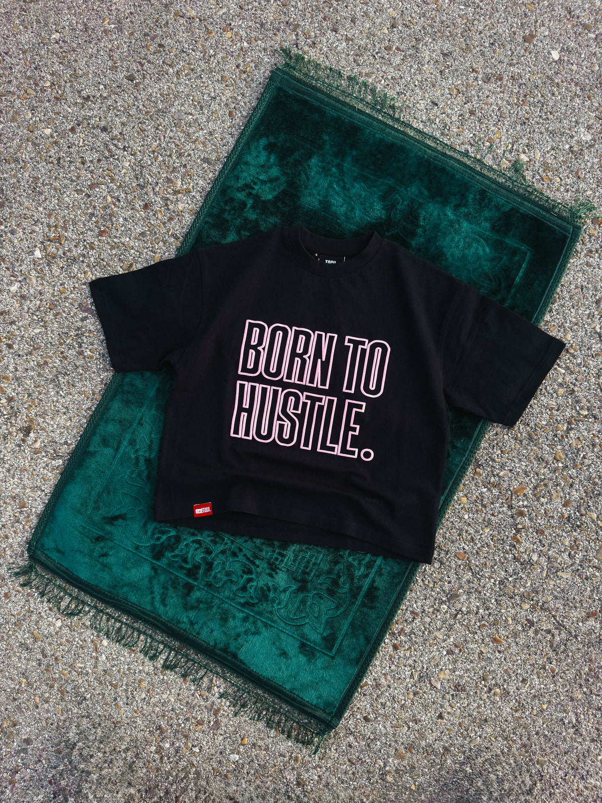 BORN TO HUSTLE PINK TEE