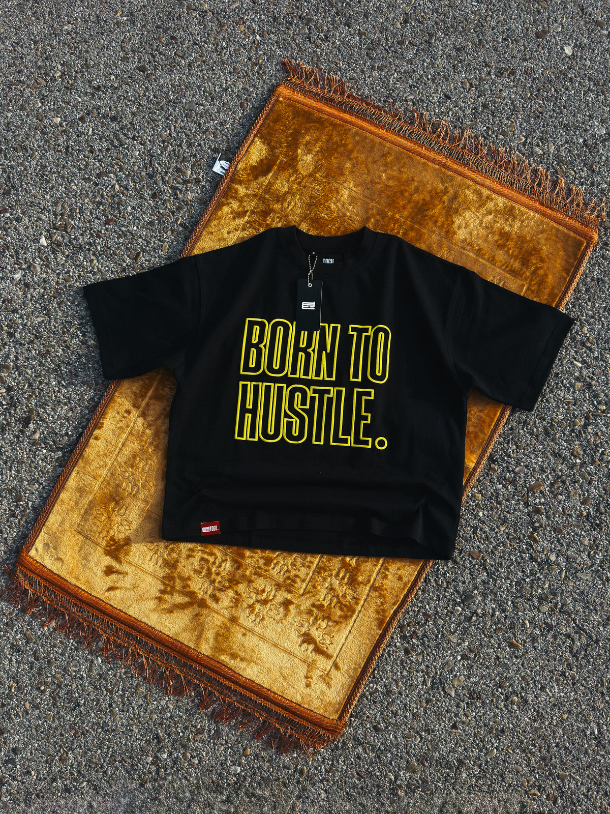BORN TO HUSTLE YELLOW TEE