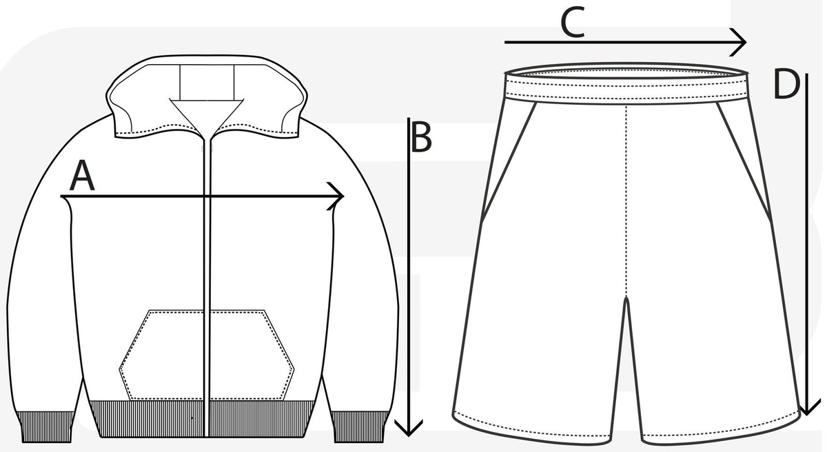 ESSENTIAL SHORT SET SIZE GUIDE